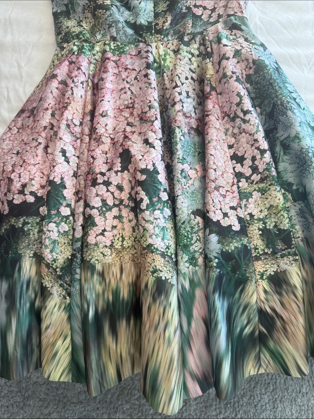 Ted Baker Pink & Green Floral Fit-and-Flare Dress - Picture 5 of 6